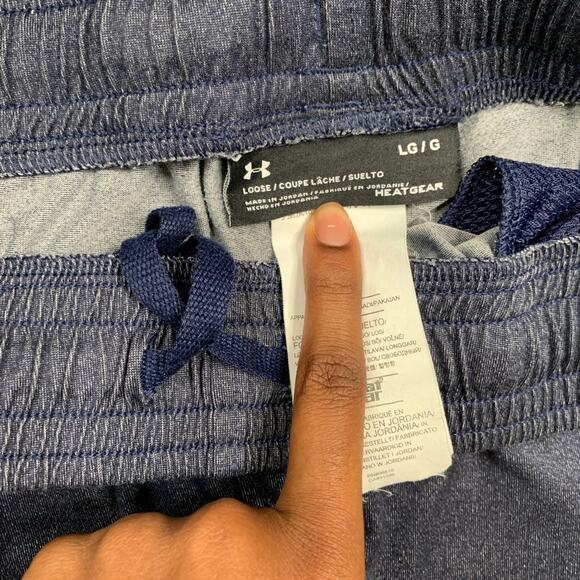 Under Armour Training Pants Mens L Large Navy Tech Loose Heatgear Sweatpants - Picture 4 of 13